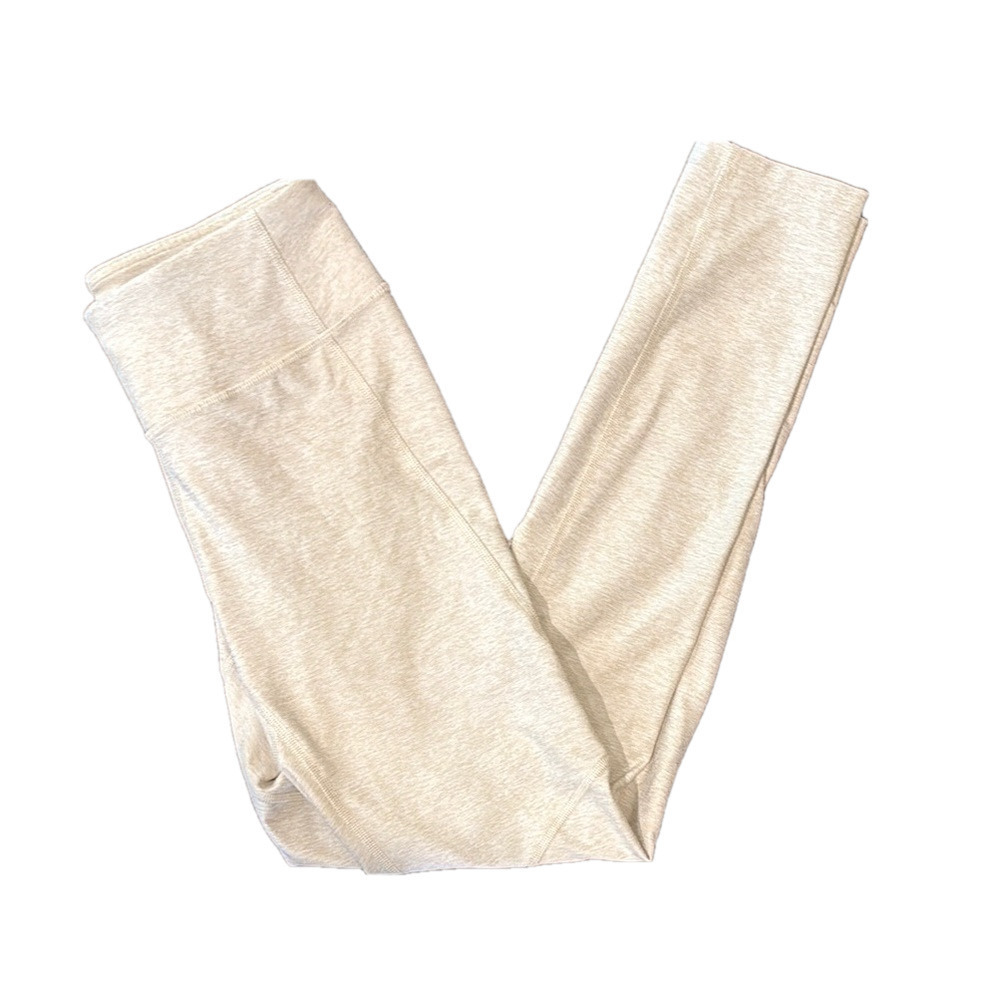 Outdoor Voices cream yoga leggings, small